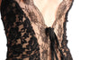 Black Lace Knee Length Evening Dress Babydoll & Matching Brief Set