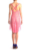 Pink Lace Knee Length Evening Dress Babydoll & Matching Brief Set