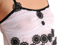 White Layered Sheer Babydoll With Black Flowers & Matching Brief Set