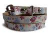 Small Daisies On White Real Leather Rustic Look Women Belt