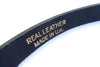 Plain Steel Blue Real Leather Women Belt