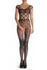 Floral Lace With Large Mesh Corset And Multy Straps