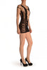 Black Rombs Lace Mini Dress (Bodystocking)