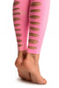 Neon Pink With Large Key Holes Back Seam Footless