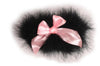 Black Marabou Feather With Pink Satin Bow