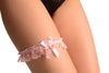 Pink Peacock Lace & Satin Bow Garter
