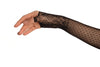 Black Stretchy Crochet Lace Fingerless Evening Gloves