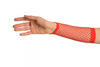 Red Finger Loop Fishnet Party Gloves