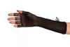 Black Fishnet Black Lace Up Fingerless Gloves