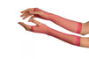 Raspberry Red Fishnet Fingerless Party Gloves
