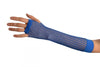 Blue Fishnet Mesh Net Fingerless Party Gloves