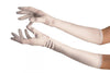 White Stretchy Satin Wedding Opera Gloves