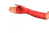 Red Fine Mesh Ballet/Dance Elbow Fingerless Gloves