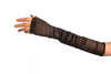 Black Fine Mesh Ballet/Dance Elbow Fingerless Gloves