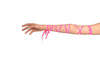 Pink Elasticated Satin Ribbon Arm Wraps (Gloves)