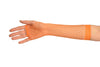 Orange Fishnet Fingerless Party Gloves