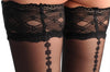 Black Seam With Opaque Rectangles & Matching Silicon Garter