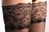 Black Transparent With Wide Purple Flowers Silicon Lace Garter