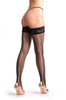 Burlesque Stripes Fishnet With Lace Silicon Garter