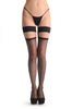 Faux Stockings With Lace Suspender Belts & Silicon Garter 15 Den