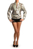 Silver Shiny Gloss Sparkles Unisex Zip Disco Jacket