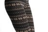 Black With Small Snowflakes Aztec Jacquard Knit
