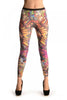 A Girl With Flowers Tattoo Leggings