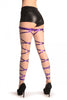 Purple Metallic Leg Wrap With Elasticated Top