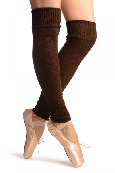 Brown Plain Dance/Ballet Leg Warmers
