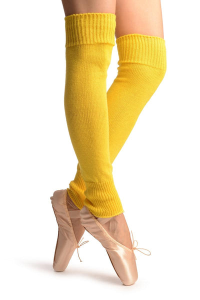 Saffron Yellow Plain Dance/Ballet Leg Warmers