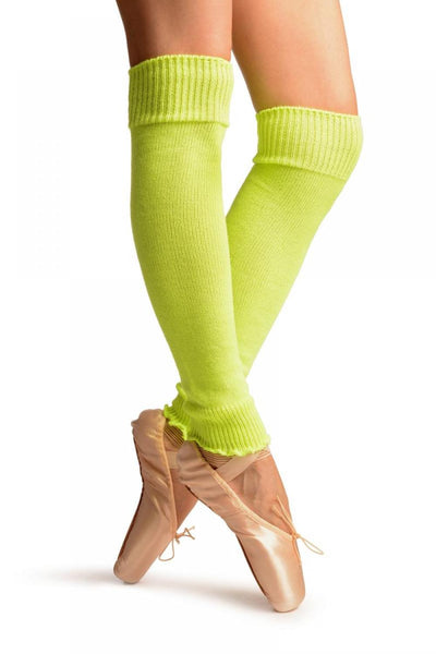Neon Yellow Fluorescent Dance/Ballet Leg Warmers