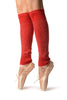Red With Silver Lurex Dance/Ballet Leg Warmers