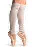 White With Silver Lurex Dance/Ballet Leg Warmers