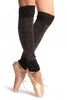 Black With Silver Lurex Dance/Ballet Leg Warmers