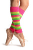 Yellow, Green & Pink Neon Stripes Dance/Ballet Leg or Arm Warmers