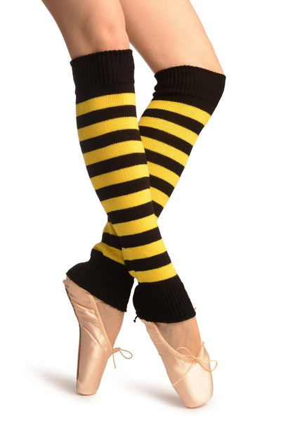 Yellow & Black Stripes Dance/Ballet Leg Warmers