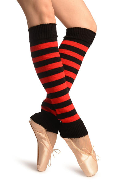 Red & Black Stripes Dance/Ballet Leg Warmers