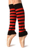Red & Black Stripes Dance/Ballet Leg Warmers