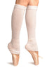 White Double Rib Stitch Dance/Ballet Leg Warmers