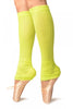 Neon Yellow Double Rib Stitch Dance/Ballet Leg Warmers