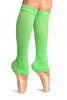 Neon Green Double Rib Stitch Dance/Ballet Leg Warmers