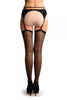 Black Stockings With Dotted Seam And Top