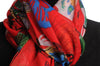 Large Colourful Butterflies On Red Unisex Scarf & Beach Sarong