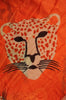 Beige & Brown Leopard On Orange