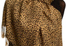 Small Leopard On Mocha Pashmina Feel With Tassels
