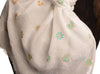 Printed Clover With Gold Lurex On White Unisex Scarf