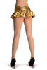 Gold Faux Leather Pleated Mini Skirt