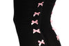 Black With Pink Satin Bows At The Back