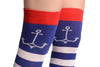 Blue & White Stripes And Anchor