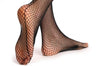 Black Fishnet With Back Crystals Seam